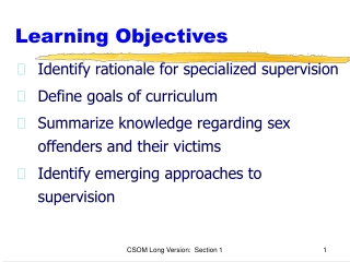 Learning Objectives