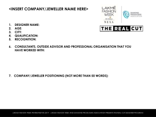 <INSERT COMPANY/JEWELLER NAME HERE>