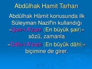 Abdülhak Hamit Tarhan