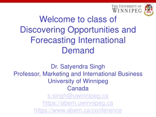 Discovering Demand/Opportunities through Marketing Research