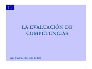 LA EVALUACIÓN DE COMPETENCIAS