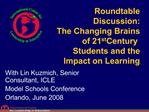 Roundtable Discussion: The Changing Brains of 21st Century Students and the Impact on Learning