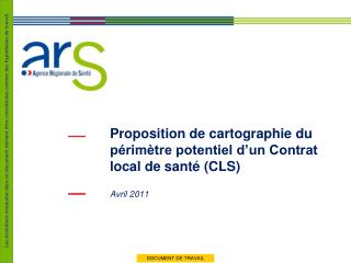 Proposition de cartographie du périmètre potentiel d’un Contrat local de santé (CLS)