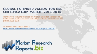 Global Extended Validation SSL Certification Market 2011-15