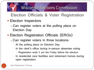 Election Officials & Voter Registration