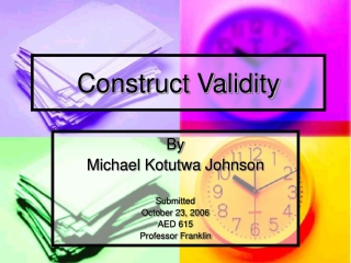 Construct Validity