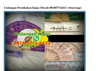 Undangan Pernikahan Kipas Murah 0818•0771•6413[wa]