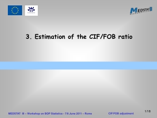 3. Estimation of the CIF/FOB ratio