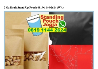 2 Oz Kraft Stand Up Pouch 0819•1144•2624[wa]