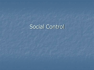 Social Control
