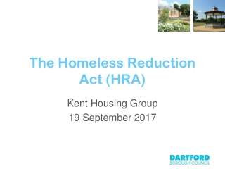 The Homeless Reduction Act (HRA)