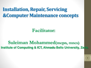 Installation, Repair, Servicing &Computer Maintenance concepts