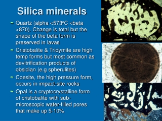 Silica minerals