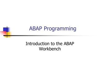 ABAP Programming