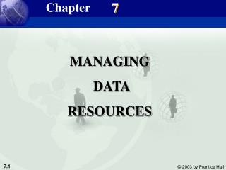 MANAGING DATA RESOURCES