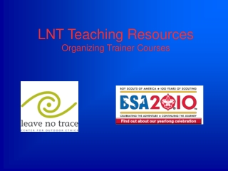 LNT Teaching Resources Organizing Trainer Courses