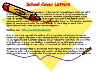 School Cover Letters