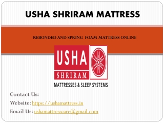 Pocket Spring and Memory Foam Mattress – Usha Shriram