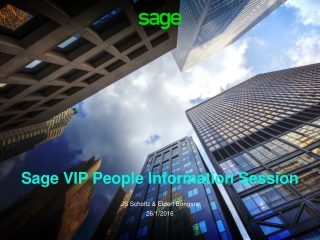 Sage VIP People Information Session