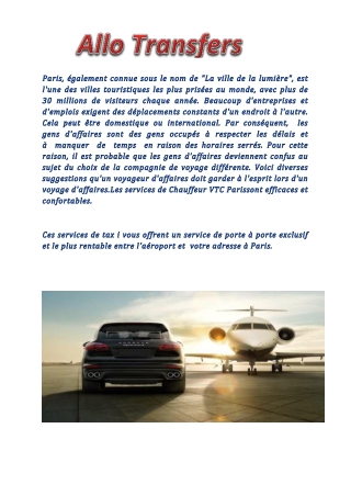 Allotransfers | Rental - Airport Shuttle - Private Transfer Paris, Londres, Rome, New-York, Miami