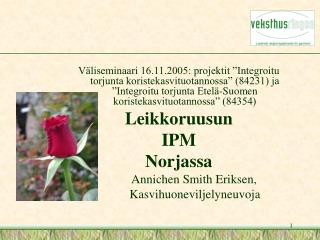 Leikkoruusun IPM Norjassa