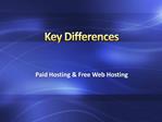 Key differences between paid hosting and free web hosting