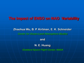 The Impact of ENSO on NAO  Variability