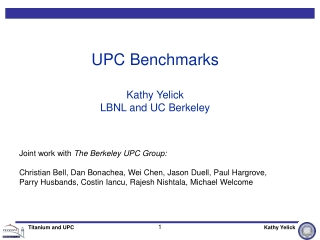 berkeley upc benchmark