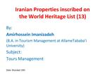Iranian Properties inscribed on the World Heritage List 13