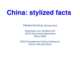 China: stylized facts