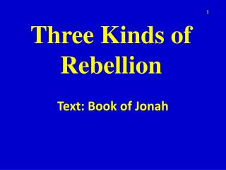 Three Kinds of Rebellion