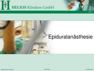 Epiduralanästhesie