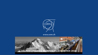 LHC Performance Workshop (Chamonix 2016 )