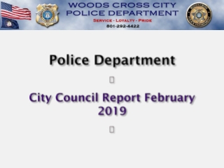 Police Department  City Council Report February  2019 