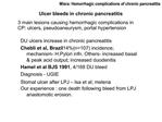 DU ulcers increase in chronic pancreatitis Chebli et al, Brazil 14n107 incidence; mechanism- H.Pylori infn. Others- incr