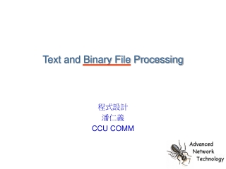 Text and Binary File Processing