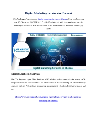 Digital Marketing Services in Chennai