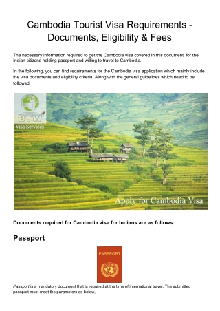 Cambodia Visa for Indians Guide