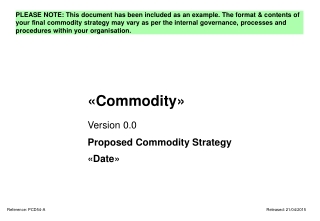 «Commodity»
