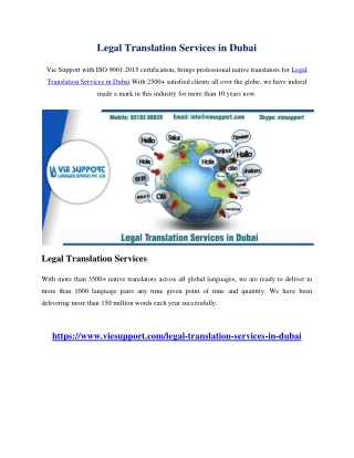 Legal translation services in Dubai