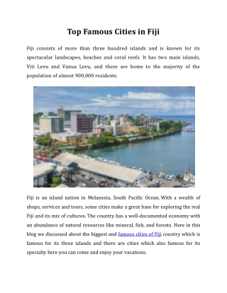 faomus cities of Fiji