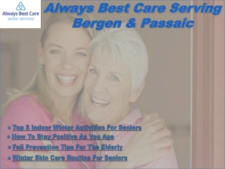 Know Indoor Winter Activities For Seniors At Always Best Care Of Bergen And Passaic