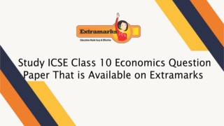 Study ICSE Class 10 Economics Question Paper That is Available on Extramarks