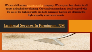 Janitorial Services In Farmington, NM