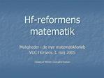 Hf-reformens matematik