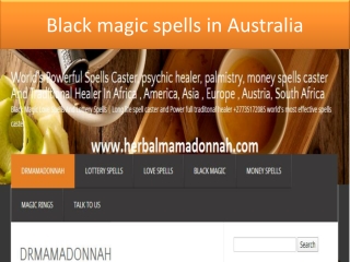 Black magic spells in australia