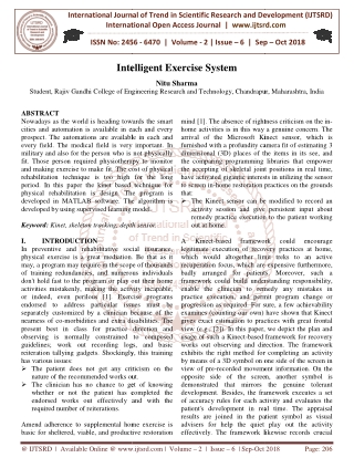 Intelligent Exercise System