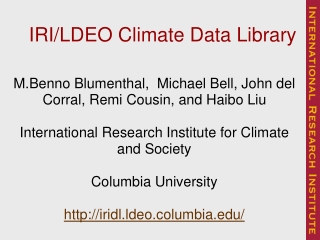 IRI/LDEO Climate Data Library