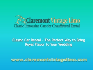 Classic car rental – The perfect way to bring royal flavor to your wedding