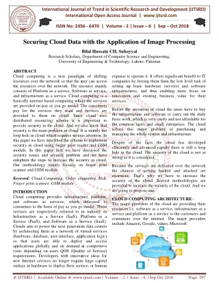 Securing Cloud Data with the Application of Image Processing